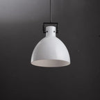 14 Inch Milk Glass Dome Pendant Light - Machinist