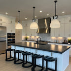 18 Inch Milk Glass Bell Pendant Light - Machinist