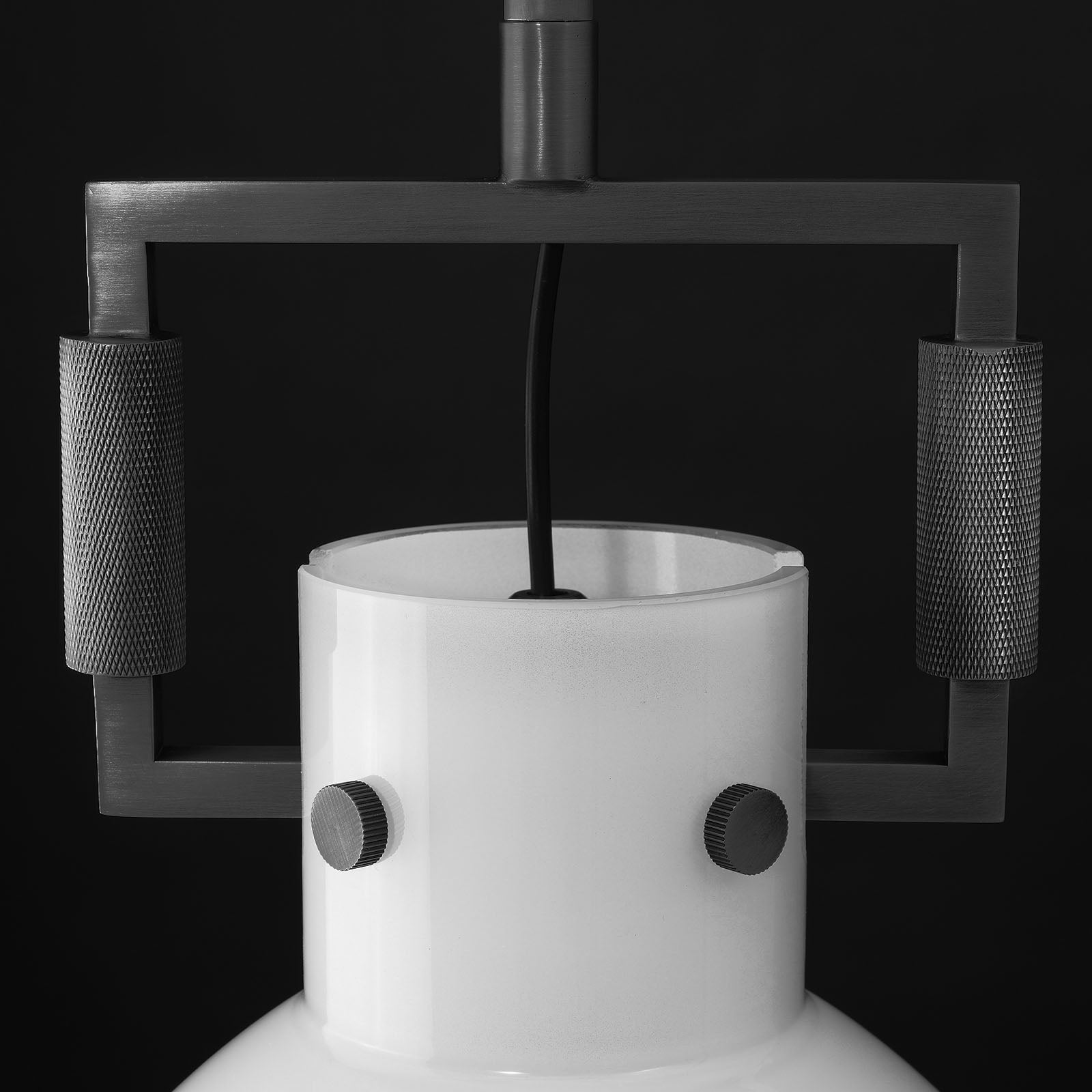 10 Inch Milk Glass Dome Pendant Light - Machinist