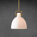 18 Inch Milk Glass Bell Pendant Light - Machinist