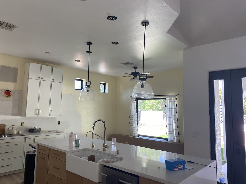 14 Inch Clear Glass Dome Pendant Light - Machinist