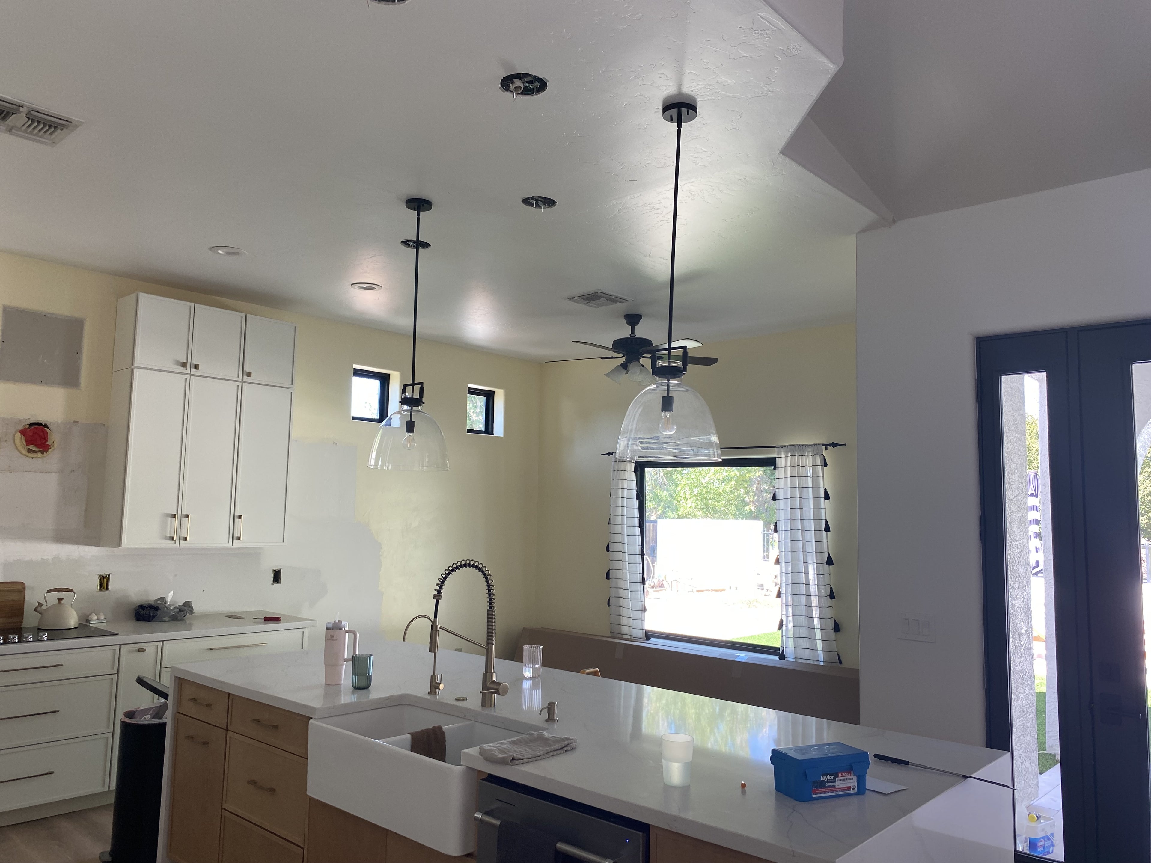 14 Inch Clear Glass Dome Pendant Light - Machinist
