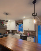 14 Inch Clear Glass Dome Pendant Light - Machinist