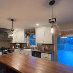 14 Inch Clear Glass Dome Pendant Light - Machinist