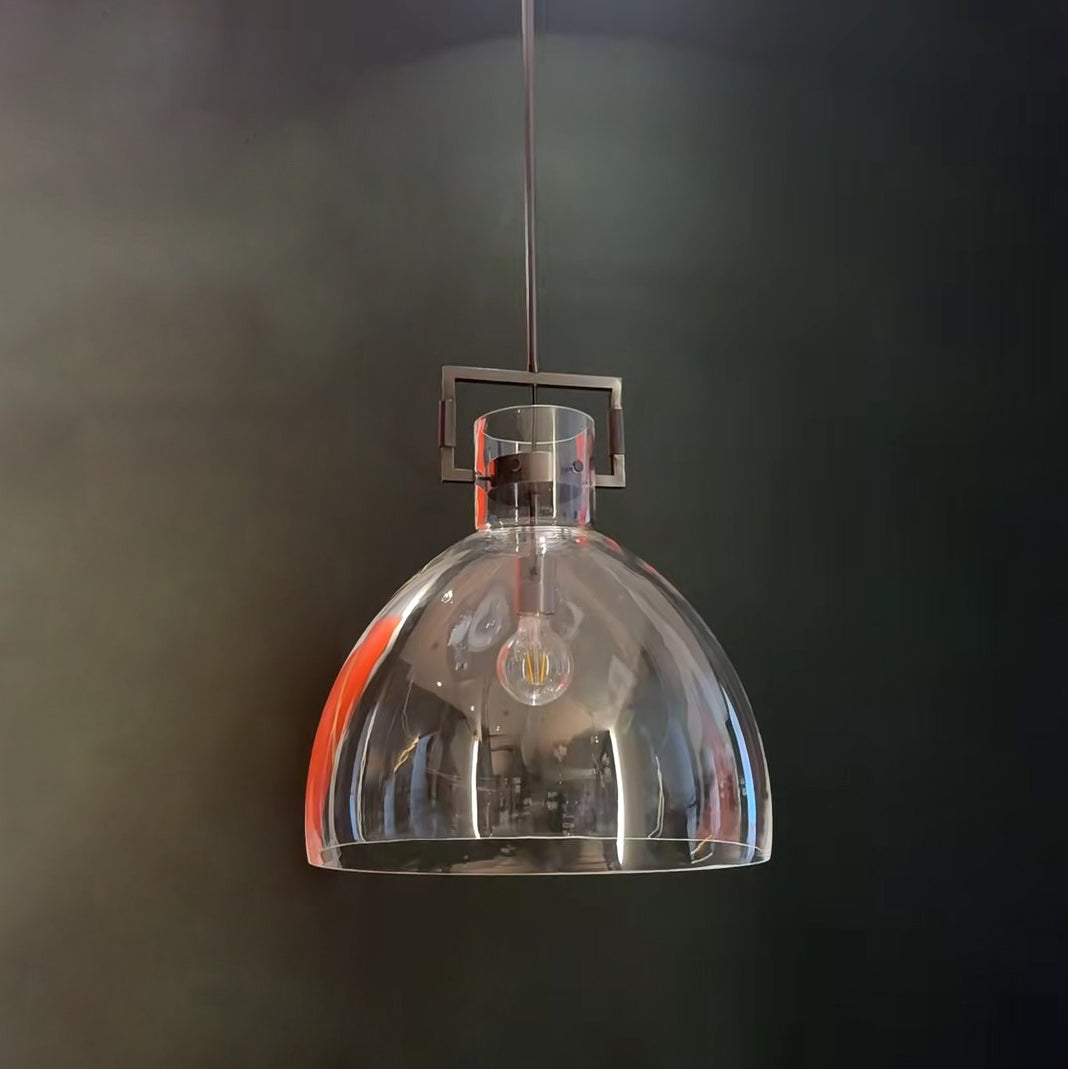 Suspension cloche en verre transparent de 36 cm - Machinist