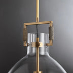 14 Inch Clear Glass Dome Pendant Light - Machinist