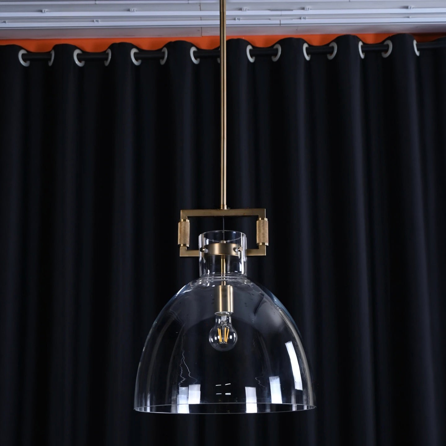Suspension cloche en verre transparent de 36 cm - Machinist