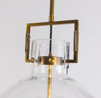 18 Inch Clear Glass Dome Pendant Light - Machinist