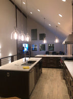 18 Inch Clear Glass Dome Pendant Light - Machinist