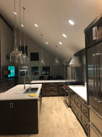 18 Inch Clear Glass Dome Pendant Light - Machinist