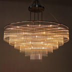 60 Inch Glass Rod Tiered Chandelier - Amadeo