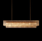 72 Inch Glass Rod Rectangular Chandelier - Amadeo