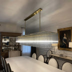 72 Inch Glass Rod Rectangular Chandelier - Amadeo