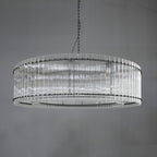 48 Inch Ribbed Glass Round Chandelier - San Marco