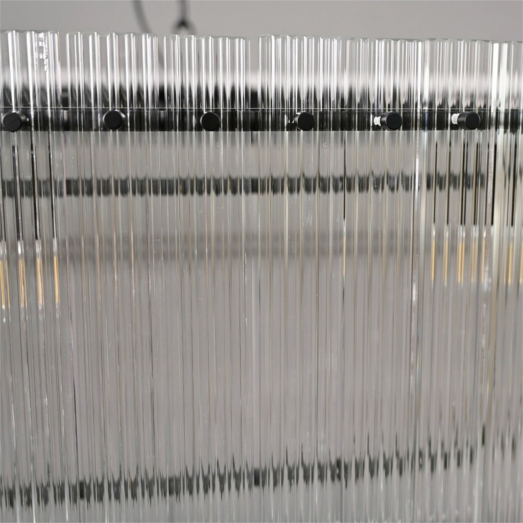 48 Inch Ribbed Glass Round Chandelier - San Marco