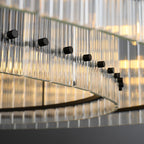 60 Inch Ribbed Glass Round Chandelier - San Marco