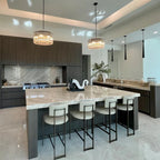 22 Inch Ribbed Glass Round Chandelier - San Marco