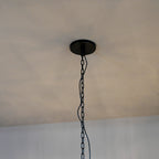 22 Inch Ribbed Glass Round Chandelier - San Marco