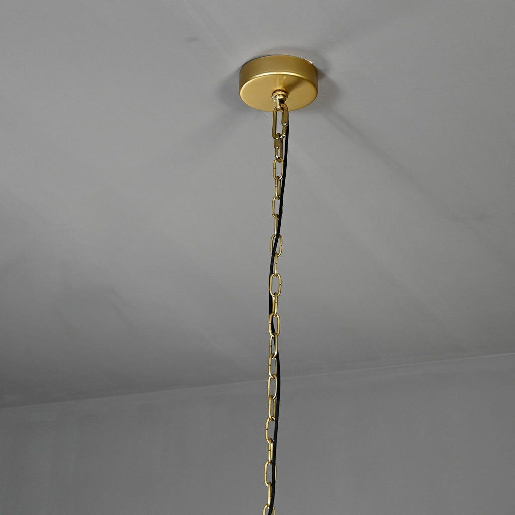 22 Inch Ribbed Glass Round Chandelier - San Marco