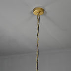 22 Inch Ribbed Glass Round Chandelier - San Marco