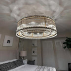 48 Inch Ribbed Glass Round Chandelier - San Marco
