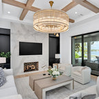 48 Inch Ribbed Glass Round Chandelier - San Marco