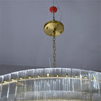 48 Inch Ribbed Glass Round Chandelier - San Marco