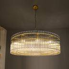 48 Inch Ribbed Glass Round Chandelier - San Marco