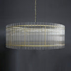 48 Inch Ribbed Glass Round Chandelier - San Marco