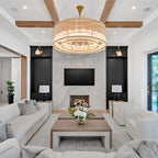 48 Inch Ribbed Glass Round Chandelier - San Marco