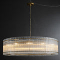 60 Inch Ribbed Glass Round Chandelier - San Marco