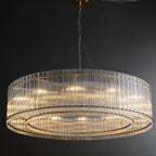60 Inch Ribbed Glass Round Chandelier - San Marco