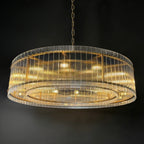 60 Inch Ribbed Glass Round Chandelier - San Marco