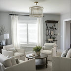 22 Inch Ribbed Glass Round Chandelier - San Marco