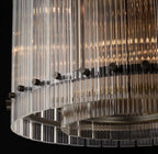 22 Inch Ribbed Glass Round Chandelier - San Marco