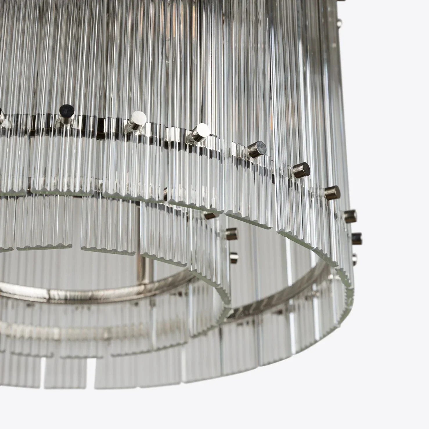 22 Inch Ribbed Glass Round Chandelier - San Marco