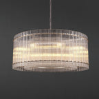 37 Inch Ribbed Glass Round Chandelier - San Marco