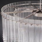 37 Inch Ribbed Glass Round Chandelier - San Marco
