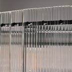 48 Inch Ribbed Glass Two-Tier Chandelier - San Marco