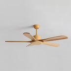 52 Inch Five Oak Blade Quiet Ceiling Fan - Timberline