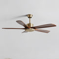 52 Inch Five Walnut Blade Quiet Ceiling Fan - Timberline