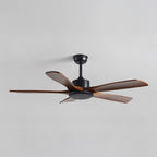 52 Inch Five Walnut Blade Quiet Ceiling Fan - Timberline