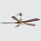 60 Inch Five Walnut Blade Quiet Ceiling Fan - Timberline