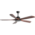 60 Inch Five Walnut Blade Quiet Ceiling Fan - Timberline
