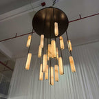 40 Inch Grand Alabaster Prism Cascading Chandelier - Audubon