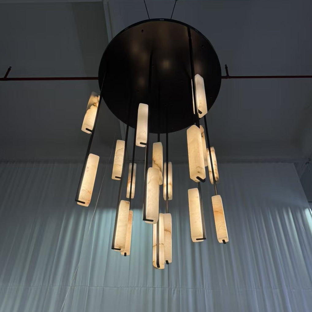 40 Inch Grand Alabaster Prism Cascading Chandelier - Audubon