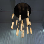 40 Inch Grand Alabaster Prism Cascading Chandelier - Audubon