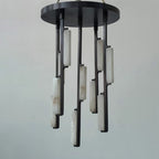 24 Inch Alabaster Prism Cascading Chandelier - Audubon