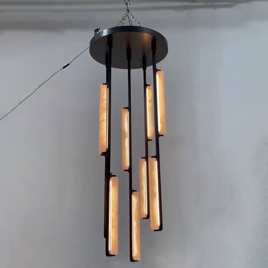 24-Zoll-Hängeleuchte Grand Alabaster Prism Cascading Chandelier – Audubon