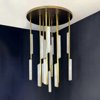 40 Inch Grand Alabaster Prism Cascading Chandelier - Audubon